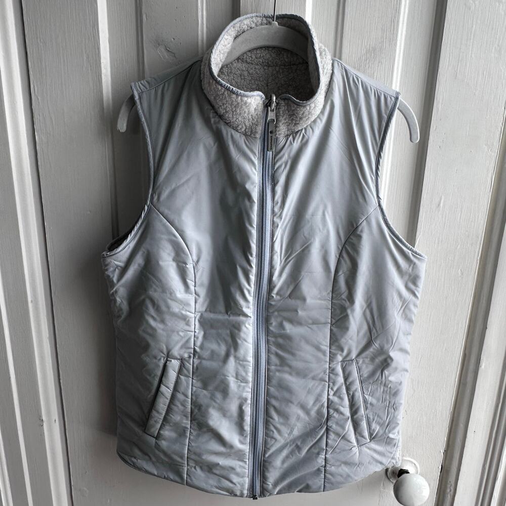 Smartwool Anchor Line Reversible Sherpa Vest Gray - Picture 8 of 12